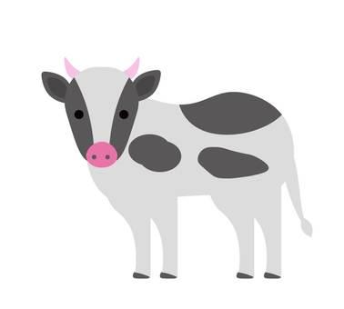 牛動物可愛插圖, 動物, 哺乳動物, 野生, JPG, PNG 和 AI