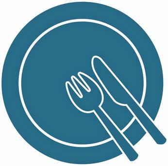 餐桌禮儀餐具盤簡約藍色, 餐桌禮儀, 餐具, 飯後, JPG, PNG 和 AI